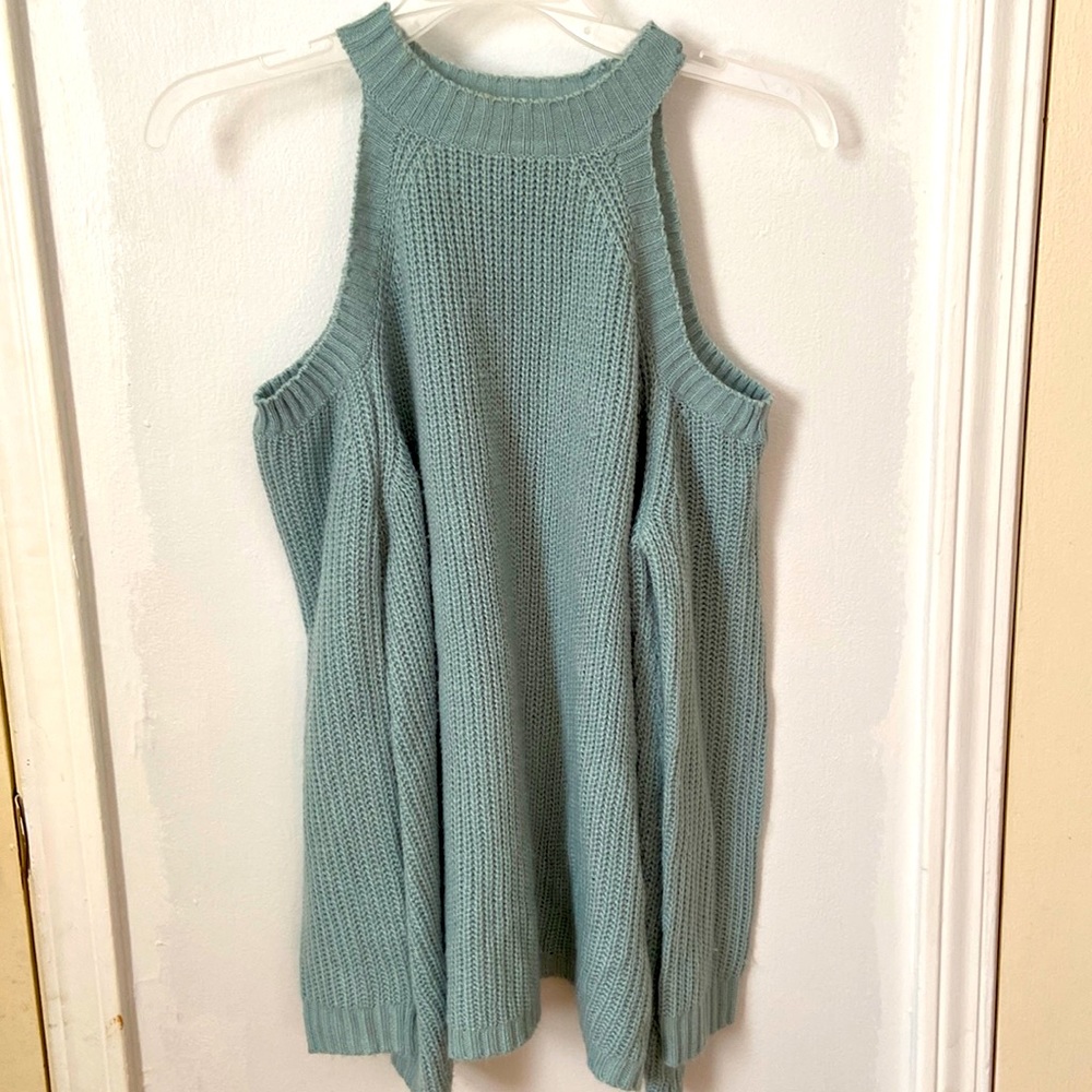 Cold shoulder sweater